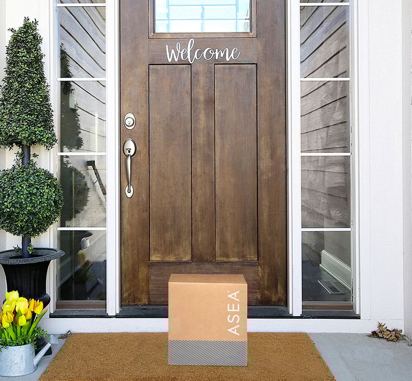 Box in front of door