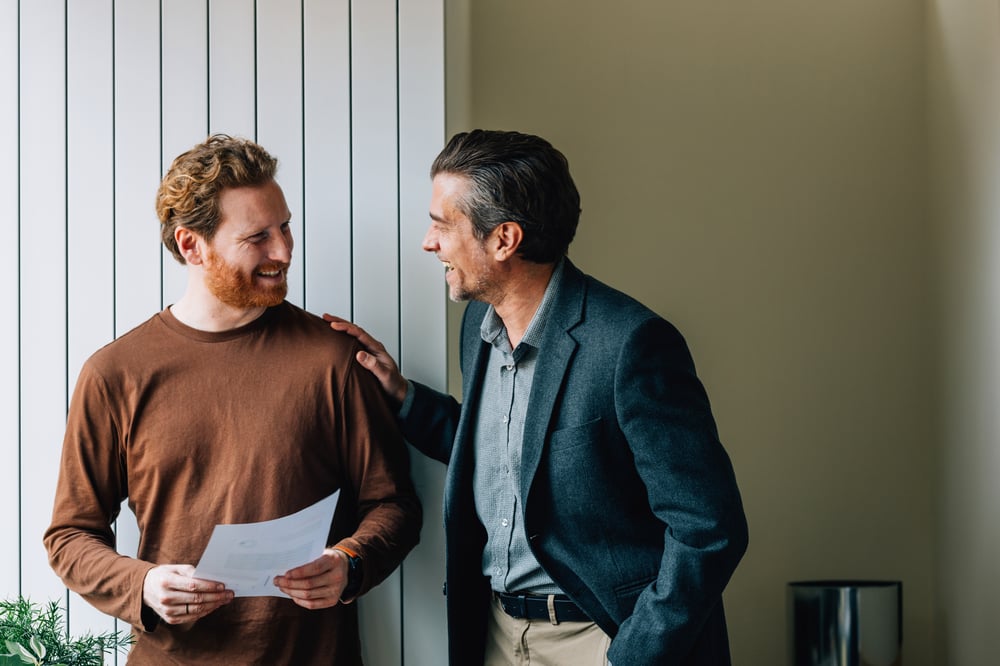 mentor opportunity men standing