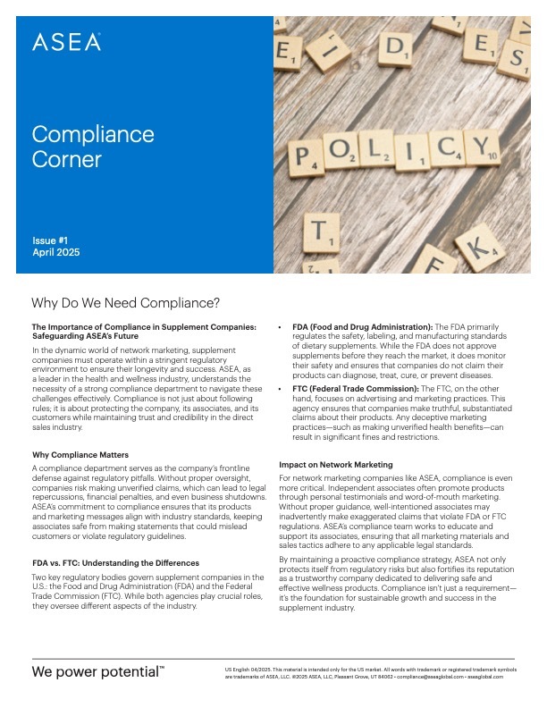 compliance corner - April
